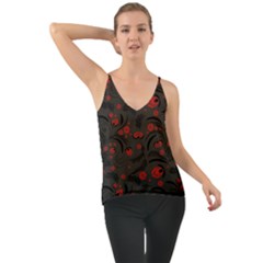 Folk Flowers Pattern Floral Surface Design Chiffon Cami by Eskimos