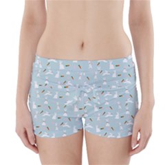 Funny And Funny Hares  And Rabbits In The Meadow Boyleg Bikini Wrap Bottoms by SychEva