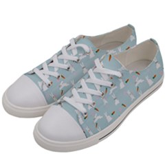 Funny And Funny Hares  And Rabbits In The Meadow Women s Low Top Canvas Sneakers by SychEva