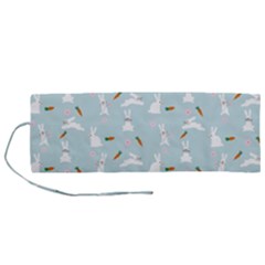 Funny And Funny Hares  And Rabbits In The Meadow Roll Up Canvas Pencil Holder (m) by SychEva