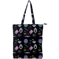 Witch Goth Pastel Pattern Double Zip Up Tote Bag by NerdySparkleGoth