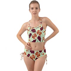 Folk Flowers Pattern Mini Tank Bikini Set by Eskimos