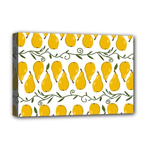 Juicy Yellow Pear Deluxe Canvas 18  X 12  (stretched) by SychEva