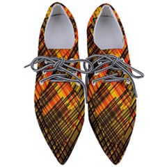 Root Humanity Orange Yellow And Black Pointed Oxford Shoes by WetdryvacsLair