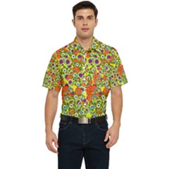 Flower Bomb 8 Men s Short Sleeve Pocket Shirt  by PatternFactory