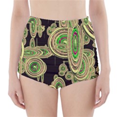 Concentric Circles B High-waisted Bikini Bottoms by PatternFactory