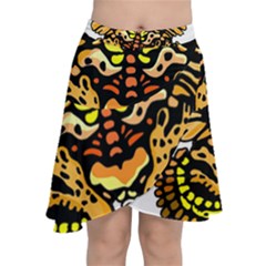 Bigcat Butterfly Chiffon Wrap Front Skirt