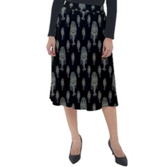 Funny Monsters Motif Drawing Pattern Classic Velour Midi Skirt  by dflcprintsclothing