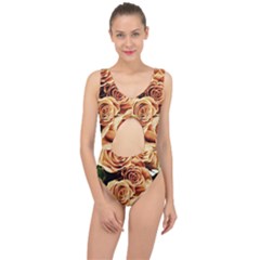 Roses-flowers-bouquet-rose-bloom Center Cut Out Swimsuit