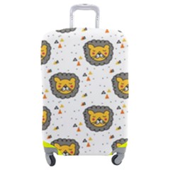 Lion Heads Pattern Design Doodle Luggage Cover (medium) by Sapixe