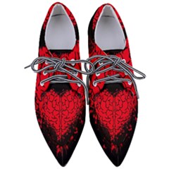 Heart Brain Mind Psychology Doubt Pointed Oxford Shoes by Sapixe