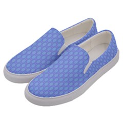 Soft Pattern Blue Men s Canvas Slip Ons by PatternFactory