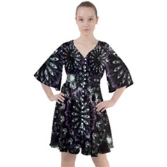 Moody Mandala Boho Button Up Dress by MRNStudios