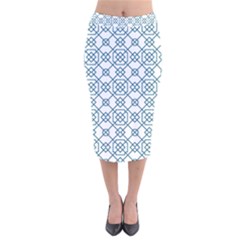 Arabic Vector Seamless Pattern Velvet Midi Pencil Skirt by webstylecreations