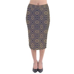 Art Deco Vector Pattern Velvet Midi Pencil Skirt by webstylecreations