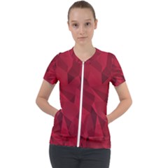 Amaranth Short Sleeve Zip Up Jacket