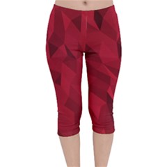 Amaranth Velvet Capri Leggings 