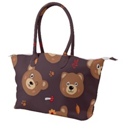 Bears-vector-free-seamless-pattern1 Canvas Shoulder Bag by webstylecreations