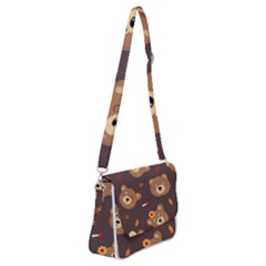 Bears-vector-free-seamless-pattern1 Shoulder Bag With Back Zipper by webstylecreations
