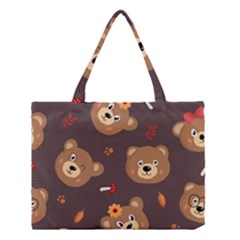 Bears-vector-free-seamless-pattern1 Medium Tote Bag by webstylecreations