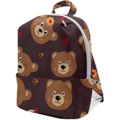 Bears-vector-free-seamless-pattern1 Zip Up Backpack