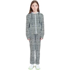 Abstract Silver Ornate Decorative Pattern Kids  Tracksuit by dflcprintsclothing