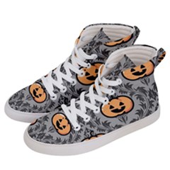 Pumpkin Pattern Men s Hi-top Skate Sneakers by InPlainSightStyle