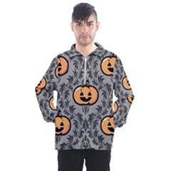 Pumpkin Pattern Men s Half Zip Pullover by InPlainSightStyle