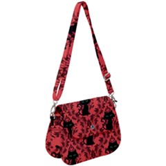 Cat Pattern Saddle Handbag by InPlainSightStyle