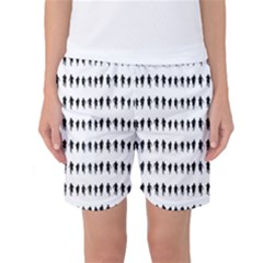 Athletic Running Graphic Silhouette Pattern Women s Basketball Shorts by dflcprintsclothing