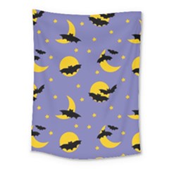 Bats With Yellow Moon Medium Tapestry by SychEva