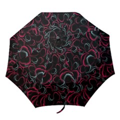 Blue And Red Stains Folding Umbrellas by SychEva