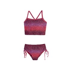 Red Sequins Girls  Tankini Swimsuit by SychEva