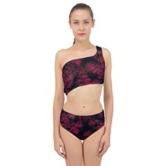 Red Abstraction Spliced Up Two Piece Swimsuit by SychEva