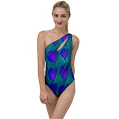 Purple Hearts To One Side Swimsuit