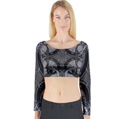 Lunar Phases Long Sleeve Crop Top by MRNStudios