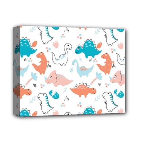 Funny Dinosaurs Kids Deluxe Canvas 14  X 11  (stretched) by SychEva