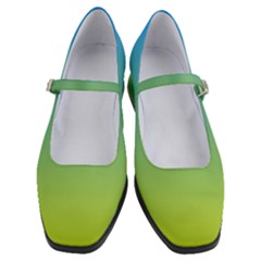 Gradient Blue Green Women s Mary Jane Shoes by ddcreations