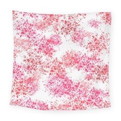 Red Splashes On A White Background Square Tapestry (large) by SychEva