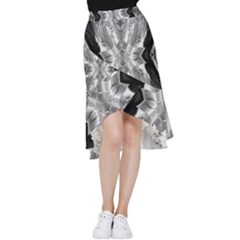 Compressed Carbon Frill Hi Low Chiffon Skirt by MRNStudios