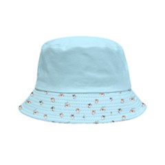 Cute Kawaii Dogs Pattern At Sky Blue Inside Out Bucket Hat