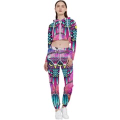 Owl Dreamcatcher Cropped Zip Up Lounge Set by Sudhe