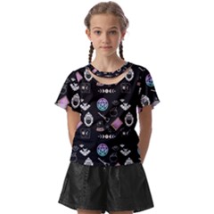 Pastel Goth Witch Kids  Front Cut Tee by InPlainSightStyle