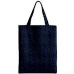 Blue Stripes On Dark Background Zipper Classic Tote Bag