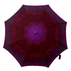 Red Splashes On Purple Background Hook Handle Umbrellas (medium) by SychEva