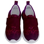 Red Splashes On Purple Background Kids  Velcro No Lace Shoes