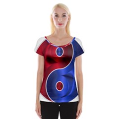 Yin-yang-eastern-asian-philosophy Cap Sleeve Top by Sudhe