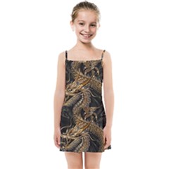 Fantasy Dragon Pentagram Kids  Summer Sun Dress by Sudhe