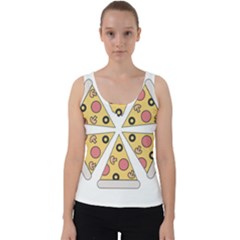 Pizza-slice-food-italian Velvet Tank Top by Sudhe