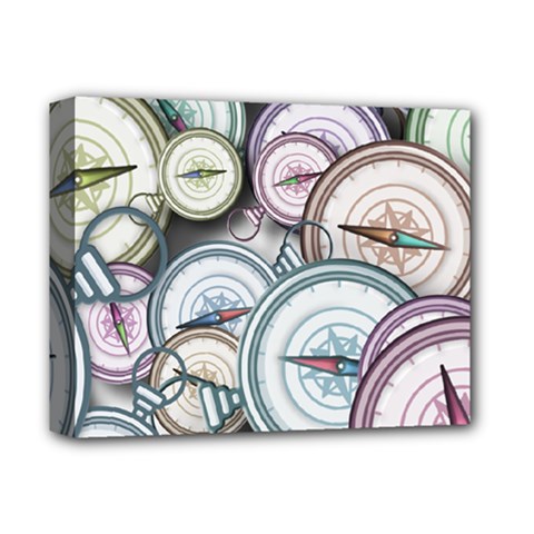 Compass-direction-north-south-east Deluxe Canvas 14  X 11  (stretched)
